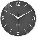 XFM Modern Wall Clock 24 Inch Large Grey Wall Clocks Battery Operated Gray by XFMWallClock