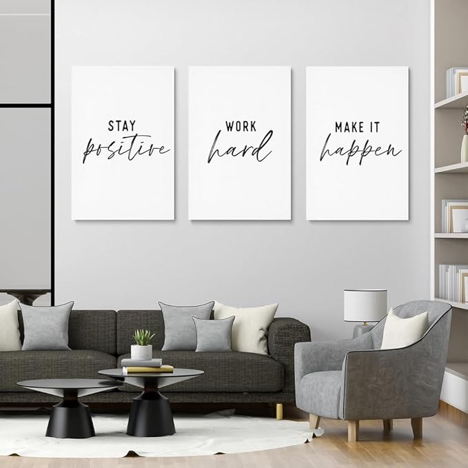 GUBIYU Inspirational Wall Decor Stay Positive, Work Hard, Make it Happen Wall - Image 5