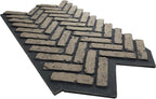 EverStone Herringbone Faux Brick Panel, 46 1/2"W x 25 1/4"H x 1"D, Ash Color - Image 6