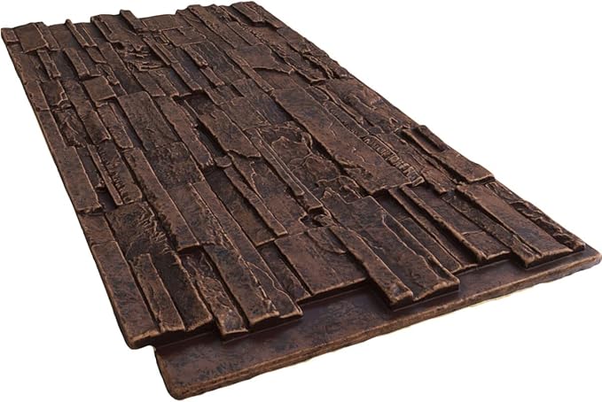 EverStone Cascade Faux Stone Panel, 48 5/8"W x 24 3/4"H x 1 1/4"D, Sequoia - Image 6