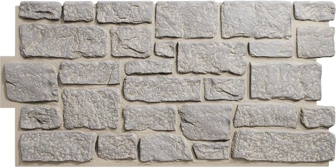 EverStone Cobblestone Faux Stone Panel, Birch Color by EkenaMillwork