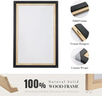 Large Framed Black and White Abstract Wall Art, 3 Piece Modern Canvas Prints - Image 6