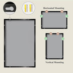 Koonmi Black Mirrors for Wall, 36x60 Inch Bathroom Mirror, Rectangular Wall - Image 8