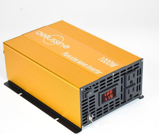 1000W Pure Sine Wave Inverter-36V DC to 110V 120V AC Power Converter with 2 AC Outlets, 36 Volt Power Inverter for Truck, Rv, Camping, Home, Emergency Power