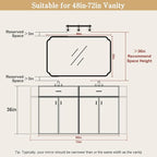 WallBeyond 30" x 48" Wood Bathroom Mirror - Image 5