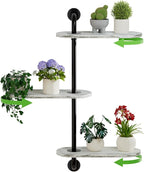 Rotating Window Plant Shelves 3-Tier, Wooden Window Shelf - Image 8