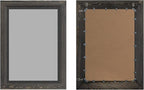 YOSHOOT Rustic Wooden Framed Wall Mirror, Natural Wood and Iron Bathroom Vanity - Image 4