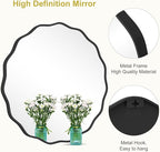 WallBeyond Round Wavy Mirror for Wall Decorative 32 inch, Modern Round Mirror - Image 5