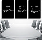 Work Hard Painting, Framed Canvas Wall Art Positive Quote, Office Wall Art - Image 4