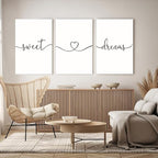 GUBIYU Sweet Dreams Wall Art Above Bed - Image 2