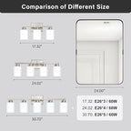 FonmYim Brushed Nickel Bathroom Light Fixtures, 5-Light Modern Vanity Light - Image 6