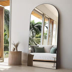 Rowjut Floor Full Length Mirror, Arched Mirrors Full Length 81"x41" by Rowjut