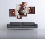 Wieco Art Huge Size Artwork 4 Panels 100% Hand-painted Modern Canvas Wall Art - Image 9