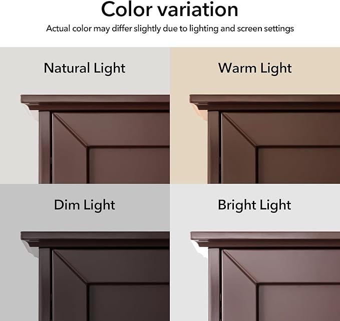 VANIRROR Bathroom Wall Cabinet Expresso Over Toilet Storage - Image 4