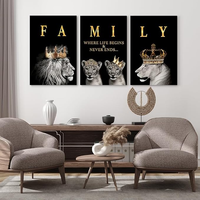GUBIYU Family Where Life Begins Love Never Ends Word Sign Wall Decor, Letters - Image 3