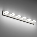 Ralbay Brushed Nickel Bathroom Vanity Lights 48inch Metal Acrylic LED Modern by RalbayLighting