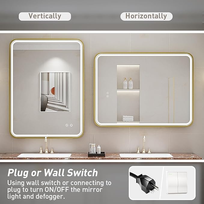 24x32 Inch LED Bathroom Mirror - Image 6