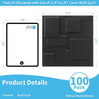 Art3d 100 Pack Decorative 3D Wall Panels, 97 Sq.Feet PVC Interior Wall Décor - Image 2