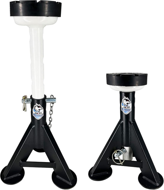 HKTE 4 Ton Heavy Duty Jack Stands, Low Profile, Security Locking Pins, 8,000 lbs Capacity, 2pack