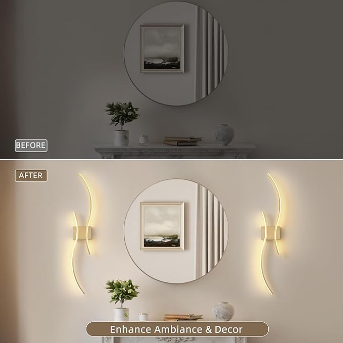 Battery Operated Wall Sconce Set of Two, Dimmable Modern LED Rechargeable Wall - Image 8