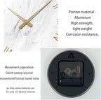 24 Inch White Minimalist Glass Wall Clocks Battery Operated Extra Large Wall - Image 8