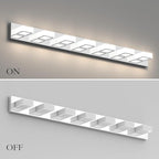 Ralbay 46" LED Chrome Vanity Lights 7 Lights Acrylic Stainless Steel LED Modern - Image 6