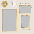 Koonmi Gold Mirrors for Wall, 30x60 Inch Bathroom Mirror, Rectangular Wall - Image 8