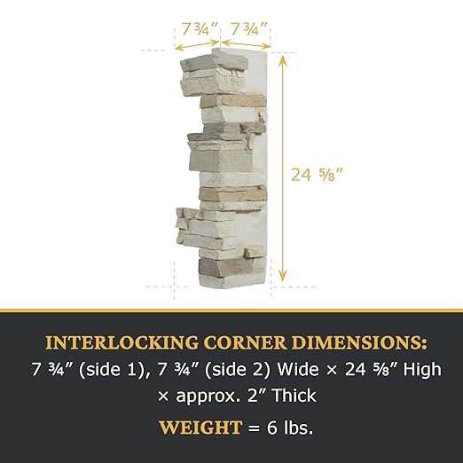 AZ Faux High-Density Polyurethane Faux Stone Interlocking Outside Corner - Image 3