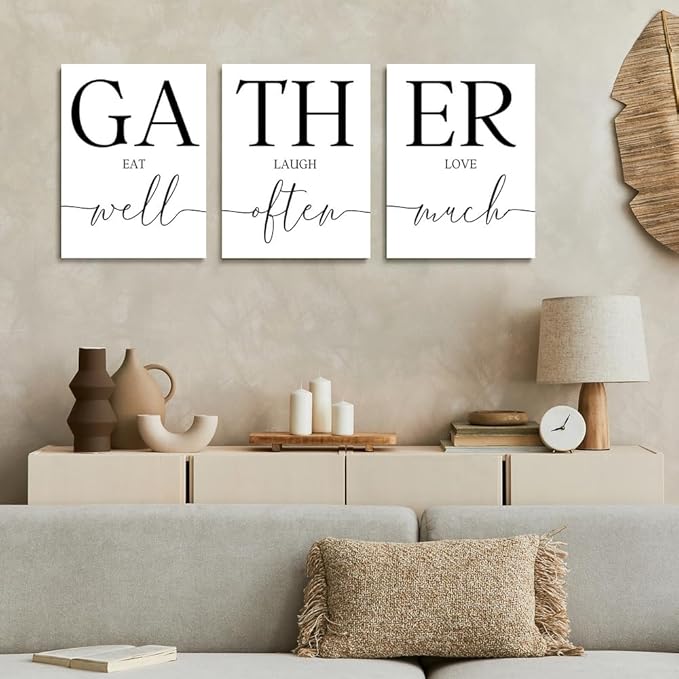 GUBIYU Gather Signs for Home Decor, Wall Art for Dining Room and Kitchen - Image 5