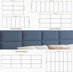 IFNOW Wall Mounted Upholstered Headboard King, 3D Peel and Stick Soundproof - Image 6