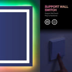 LOAAO 72”X40“ RGB LED Bathroom Mirror - Image 6