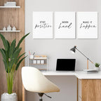 GUBIYU Inspirational Wall Decor Stay Positive, Work Hard, Make it Happen Wall - Image 2
