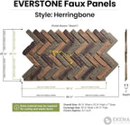 EverStone Herringbone Faux Brick Panel, 46 1/2"W x 25 1/4"H x 1"D, Horizon Color - Image 2