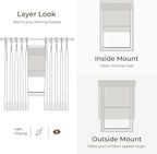 TWOPAGES Natural Woven Motorized Roman Shades, Custom Remote Control Bamboo - Image 8