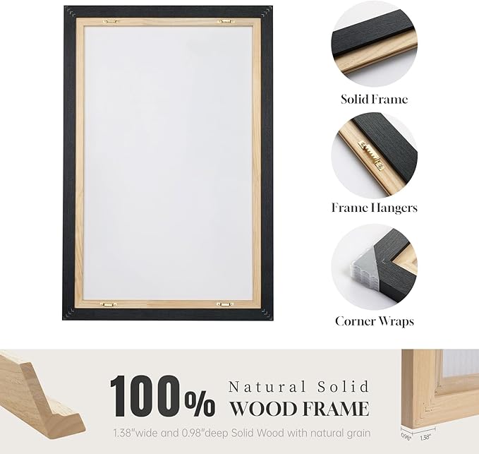 Large Framed Abstract Nature Landscape Wall Art - Image 6