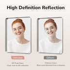 USHOWER Brushed Nickel Bathroom Mirrors 22"x30" 2 Pack, Rounded Corner - Image 2