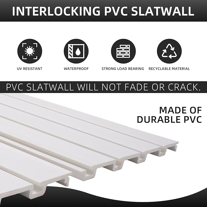 Slatwall Panels 4'x8' Garage Slat Wall Storage Systems Garage Wall Organizer - Image 5