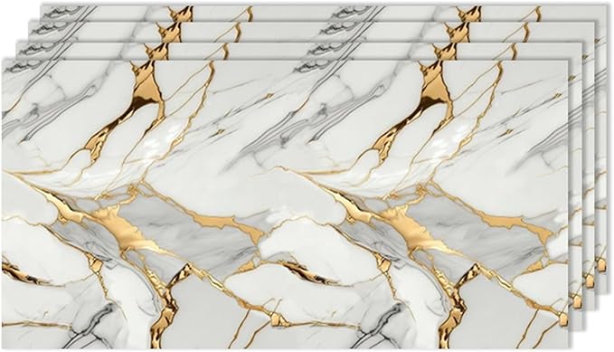 IZODEKOR 4 Pcs 24"x48" PVC Marble Wall Panels by Izodekor3DWallPanels