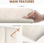 IFNOW Wall Mounted Upholstered Headboard King, 3D Peel and Stick Soundproof - Image 3