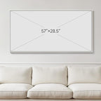 Extra Large Framed Blue Gold Abstract Wall Art - Image 7