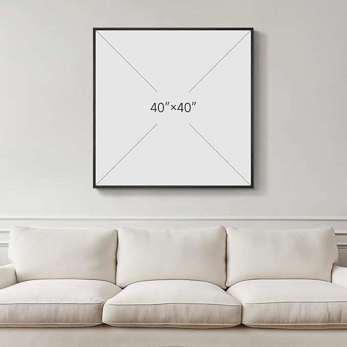 Extra Large Framed Black and White Abstract Wall Art - Image 3