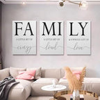 GUBIYU Home Family Wall Decor, Dining Room Kitchen Decor Set of 3 Inspirational - Image 2