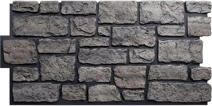 EverStone Cobblestone Faux Stone Panel, Lunar Color by EkenaMillwork