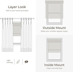 TWOPAGES Natural Woven No Drill Roman Shades, Custom Cordless Blackout Bamboo - Image 5