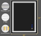 55"x36" LED Bathroom Mirror - Image 9