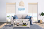 Cordless Woven Wood Roman Shades, 49W x 72H, Bamboo Mesh Natural, Sizes 20-72 - Image 4