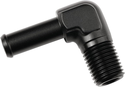 1/4 NPT Male to 3/8" Hose Barb Fitting Adapter 90 Degree Elbow Aluminum Black