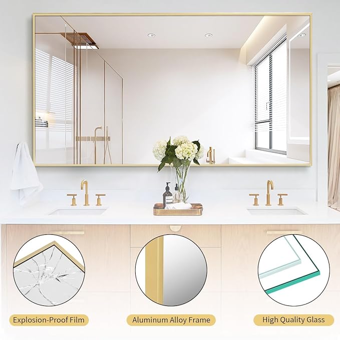 Koonmi 78"x35" Floor Mirror Full Length, Bedroom Floor Body Mirror - Image 5