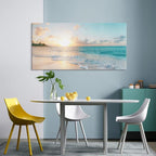 Goldfoilart Large Beach Sunset Canvas Wall Art - Image 7