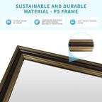 Retro Copper Effect Framed Wall Mirror, 30x48 Rectangle Mirror, - Image 5